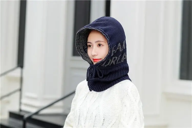 Новые зимние трикотажные изделия Skullies Beanies женские шапки с рисунком для женщин и мужчин Мешковатые теплые утолщенные модные цельные шапки
