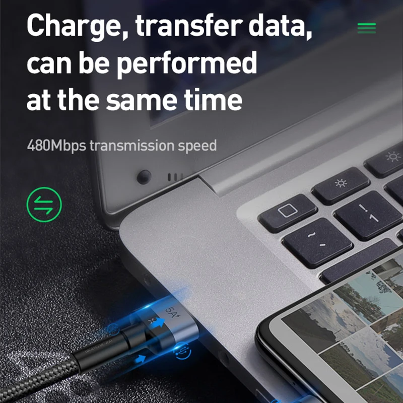 Baseus 40 Вт usb type-C кабель флэш-зарядка провод 5A Быстрая зарядка для huawei P30 mate 20 Pro Xiaomi кабель для передачи данных USB зарядное устройство Шнур