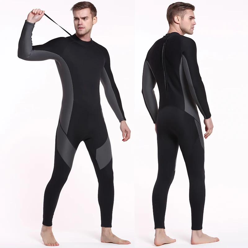 Sbart гидрокостюм для мужчин полный 3 мм неопрен сёрфинга костюм дайвинг подводное плавание одежда заплыва комбинезон черный/красный цвет блок