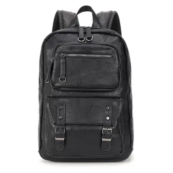 

Women Men PU Large-capacity Backpack Business Travel School Bookbags Student Schoolbag Teenagers Casual Daypack