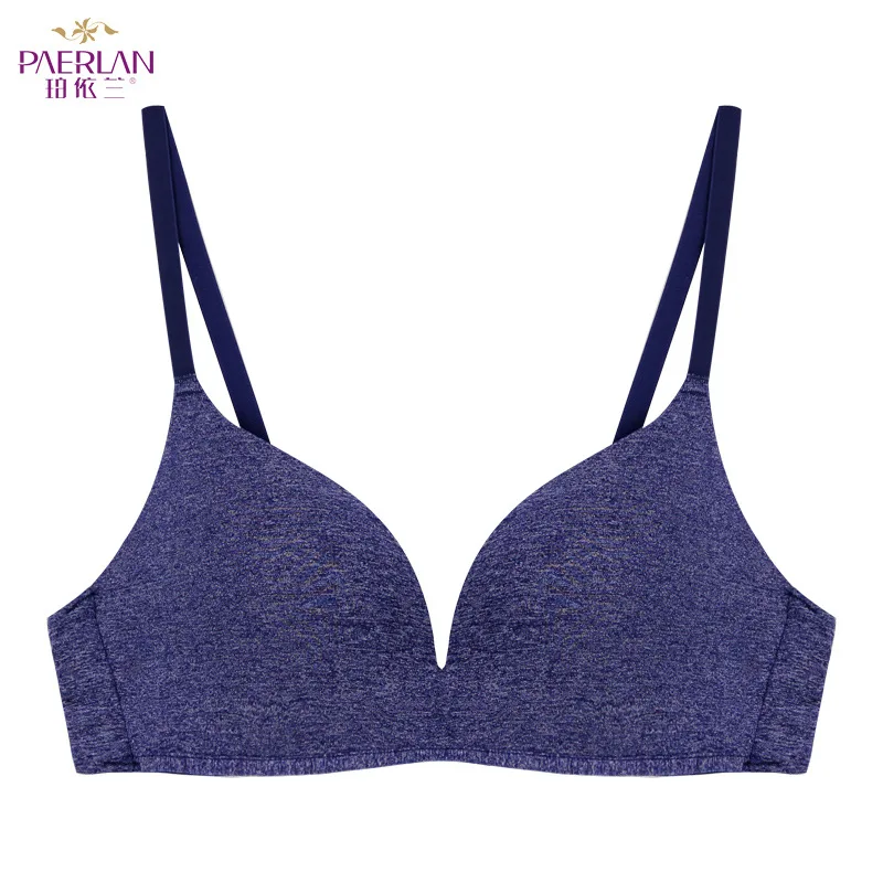 Tibetan blue PAERLAN, Изысканный французский бюстгальтер для девочек, новинка, бюстгальтер с треугольными чашечками, дышащее нижнее белье, бесшовное нижнее белье, бюстгальтер с глубоким v-образным вырезом для девочек - Цвет: Tibetan blue