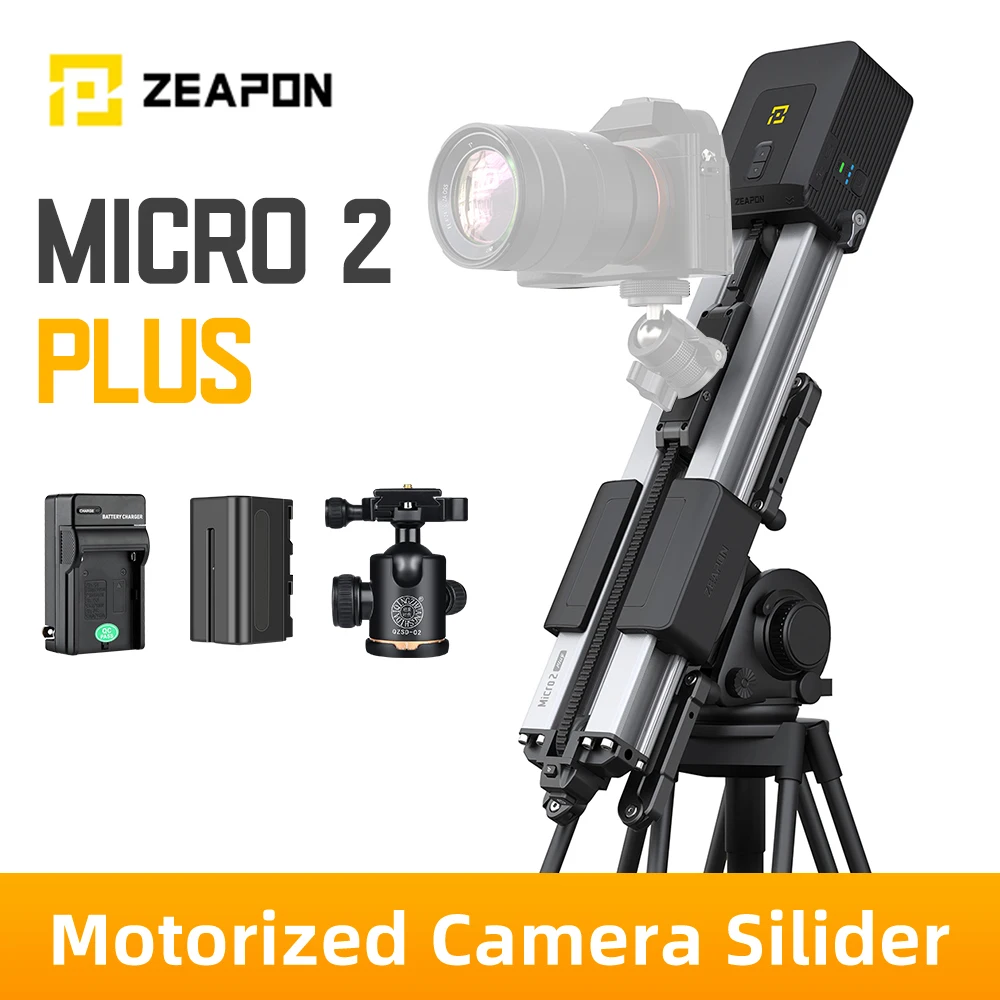 Zeapon-micro2 plus電動カメラスライダー,ポータブル,移動距離