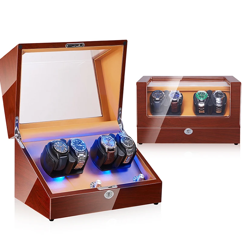 

Falok New upgrade Luxury Wooden watch winder motor box Automatic mechanical watch box Elastic Cotton Soft Watch Pillow