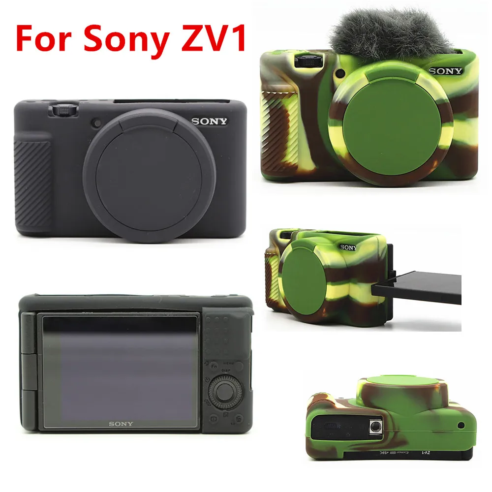 Silicone armor skin case cover camera bag for Sony A7M4 A7IV A7C ZV-1 ZV1 A7S A7R A7 IV III II A7III A7M3 A7RM4 A7M2 A9II A9M2