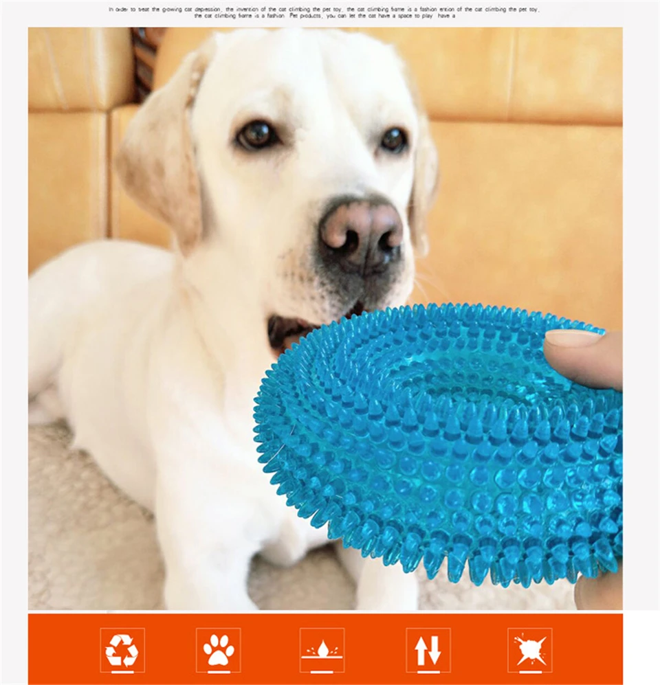 Забавная Интерактивная устойчивая к укусам вокальное кольцо собака игрушка собака Жевательные Зубы Чистка открытый тренировочный мяч-пищалка товары для щенков питомцев