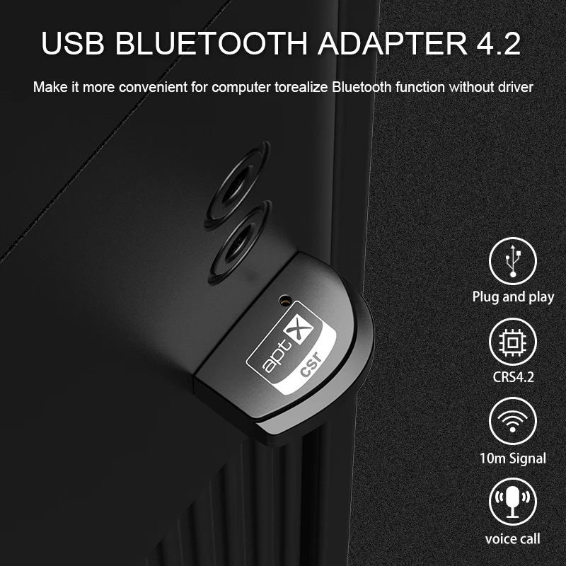 USB ключ Bluetooth 5,0 адаптер для компьютерного передатчика поддержка вызова беспроводной Bluetooth аудио адаптер стабильная передача