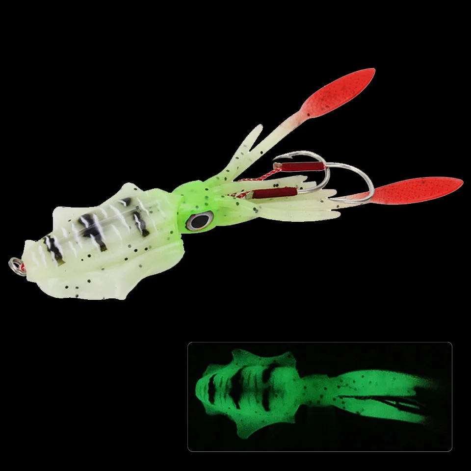 C 3 WALK FISH приманка для рыбы 60 г 150 мм светящийся/УФ крючок для наживки глубокие рыболовные приманки для моря Осьминог Calamar Троллинг воблер - Цвет: C 3