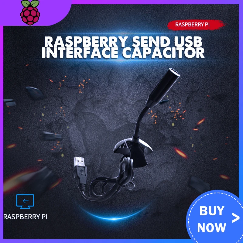 Raspberry отправляется через USB-интерфейс конденсаторный микрофон голосовой чат