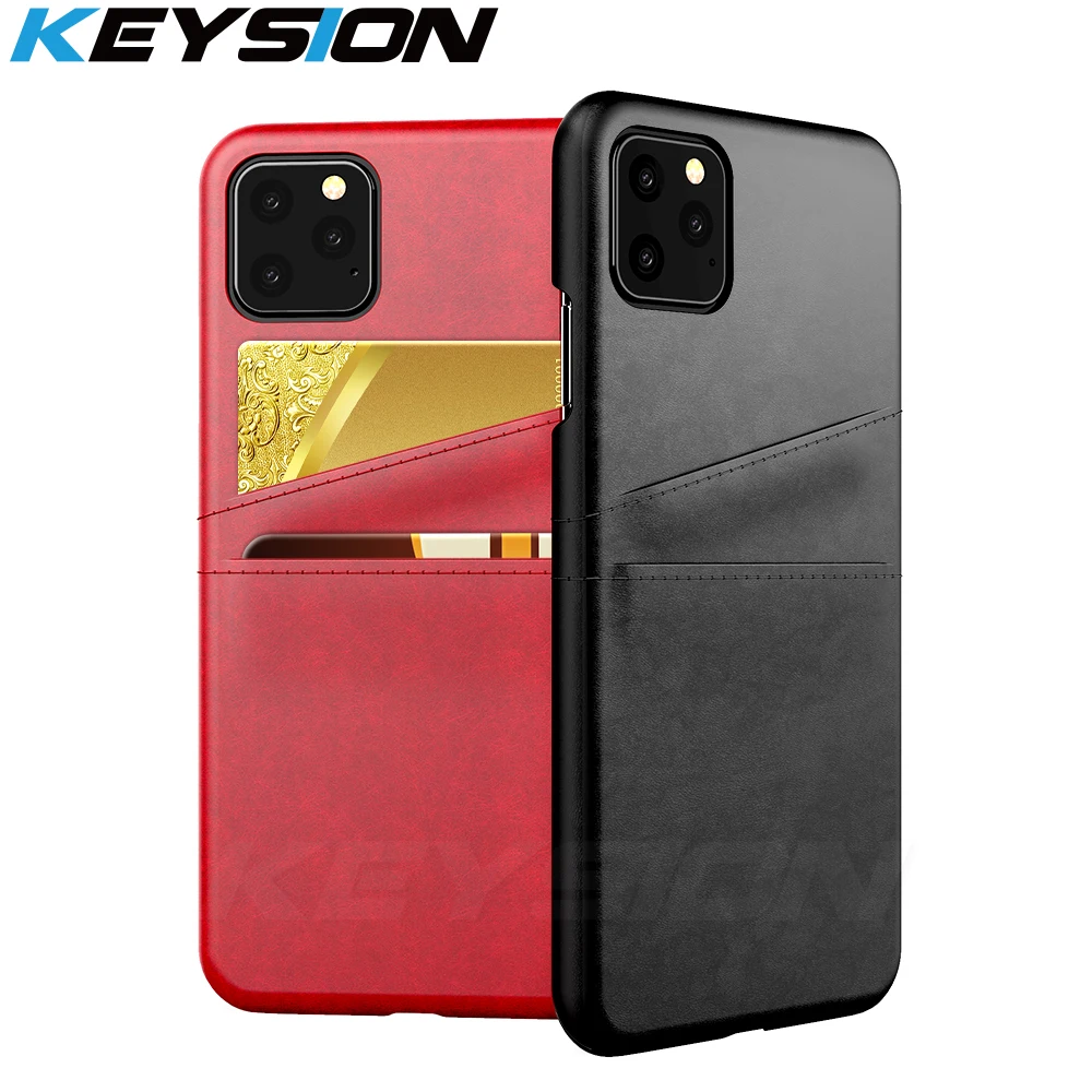 

KEYSION Phone Case For iPhone 11 11 Pro Max Cover PU Leather Luxury Wallet Card Slots Back Capa For iPhone 11 Pro Fundas New