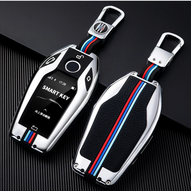 In Lega di zinco Auto Display A LED Caso Della Copertura di Chiave Borsette per BMW 5 Serie 7 G11 G12 G30 G31 G32 I8 I12 I15 G01 G02 G05 G07 X3 X4 X5 X7 - H7cf34528dfa14fda83db7ee9d491cd8fn