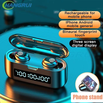 

2020 Wireless Earphones F9 TWS Bluetooth 5.0 Earbuds LED Display Noise Cancelling Sports Game Waterproof Headset Earphone