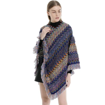 

Women Cape Herringbone Winter Artificial Wool Stylish Attractive Autumn Fashion Daily Tassel Warm Casual Thickened Shopping