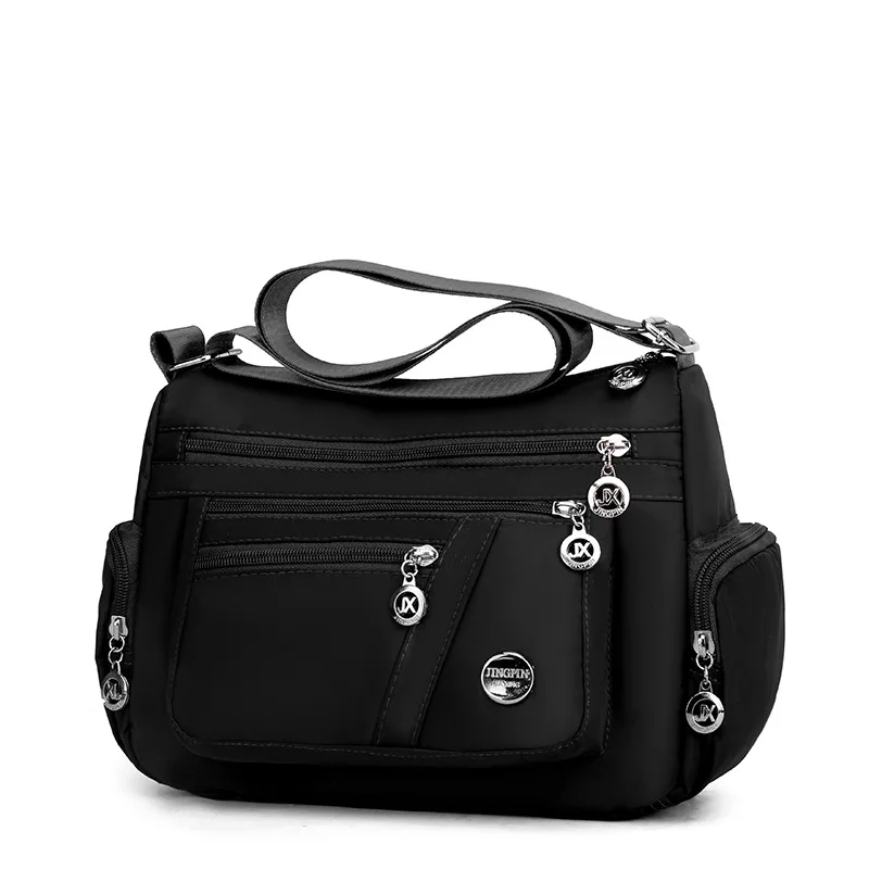 2021 Fashion Women Shoulder Messenger Bag Nylon Oxford Lightweight Waterproof Zipper Package Large Capacity Travel Crossbody Bag 
