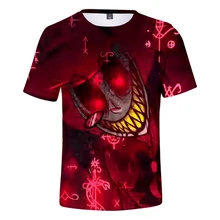 Отель Hazbin 3D футболки с принтом Модные женские/мужские летние футболки с коротким рукавом Горячая Распродажа Повседневная Уличная одежда