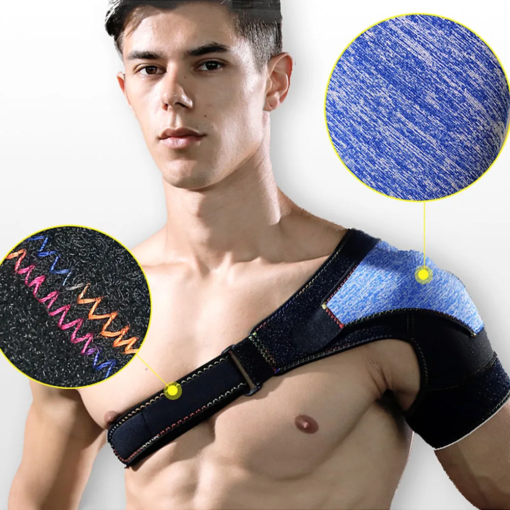 1pc Men Women Shoulder Brace Right Left Support Dislocated Joint Sprain Protective Orthotic Adjustable Rotator Cuff Soreness