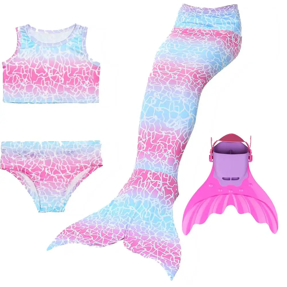 

Girls Beautiful Mermaid Tail Clothes For Party Or Swimwear Colorful Spot Star Fancy Mermaid Dress And Bikini Bathing Swimsuit