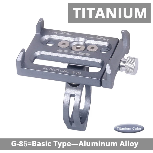 G86-Titanium Вращающийся многоугольный велосипедный держатель для телефона, держатель для мобильного телефона для iPhone на руль велосипеда, держатель для телефона - Цвет: G86-Titanium