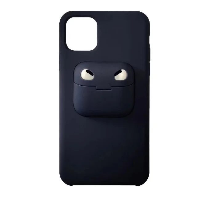 for iphone11pro max silicone phone case AirPods12 headset storage 2in1 protective cover | Мобильные телефоны и аксессуары