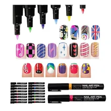 16 Colors Gel Nail Varnish Pen Set Nail Gel Polish Hybrid Dawdler 3D DIY Decoration Nail Art Gel Lacquer Gel Paint Pen Set(China)