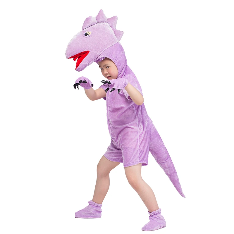 Adult Kids Mother Dino T-REX Dinosaurs Costumes Halloween Cosplay Party Animal Cartoon Dragon Dress Up Jumpsuit Outfit Costume