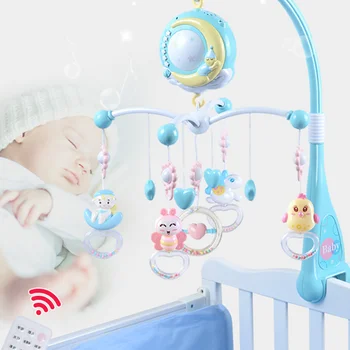 

1pc Smart Bell Rattle Lovely Cartoon Multifunctional Music Instrument Crib Bell Bedside Toy for Toddlers Baby