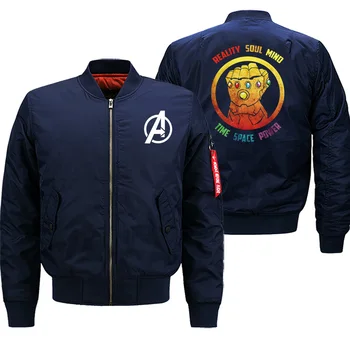 

Hot Sale Winter Infinity Gauntlet The Avengers Coat Thick Jackets Men Streetwear Bomber Zipper Motorcycle Military Casual Jacket