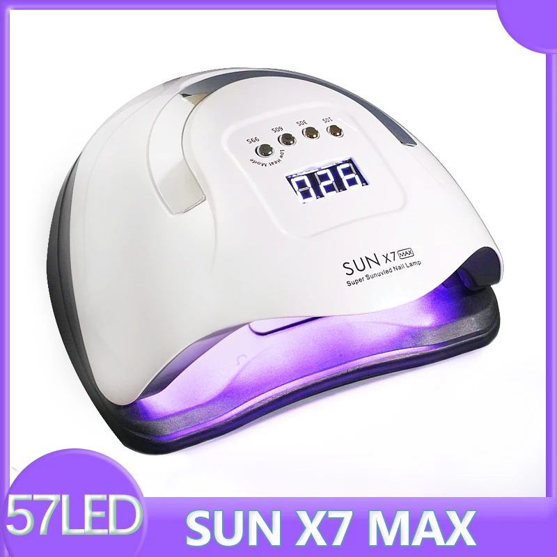 УФ-лампа SUN X7 Max для ногтей 180 Вт 57LED быстросохнущая | Красота и здоровье