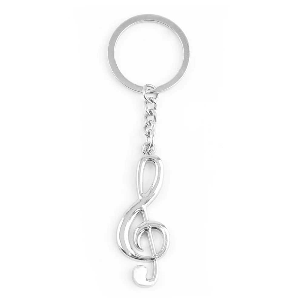 Модный унисекс металлический скрипичный ключ, музыкальный значок, символ, брелок, подарок, ювелирные изделия, аксессуары для дропшиппинг