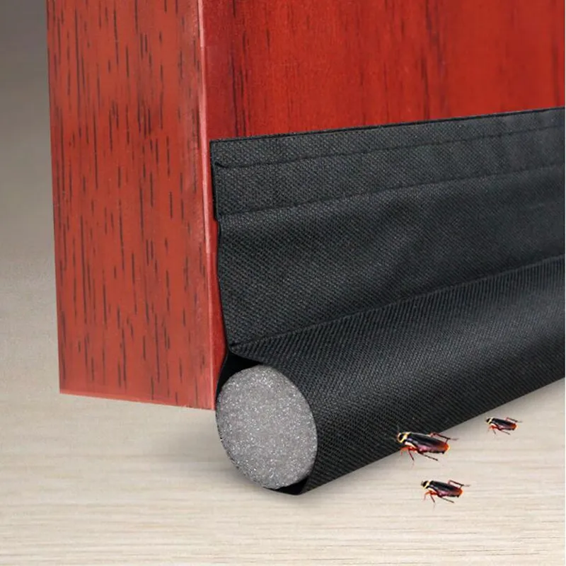 95CM Flexible door bottom seal strip SoundProof adhesive Hook Loop tape door gap Sealer Draught Excluder draft Stopper Protector afbeelding