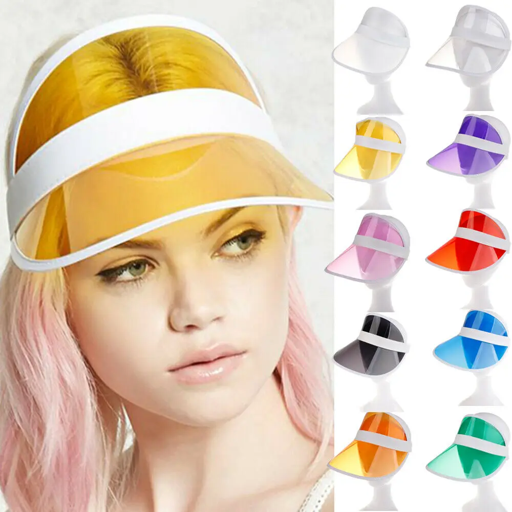 

Hot Sale Elegant Lady Girl Boy Summer Sun Visor Party Clear Sunscreen Cap Sunhat High Quality Women Man Transparent outdoor Hat