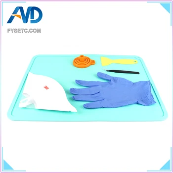 

Silicone Slap Mat Silicon Funnel Disposable Mat Filter Funnel Tweezers Spade gloves Tool Kit Set For DLP SLA