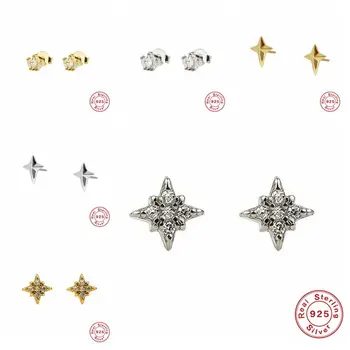 

Real 925 Sterling Silver Stud Earrings for Women Girls sterling-silver-jewelry brincos oorbellen aros de plata 925 A30