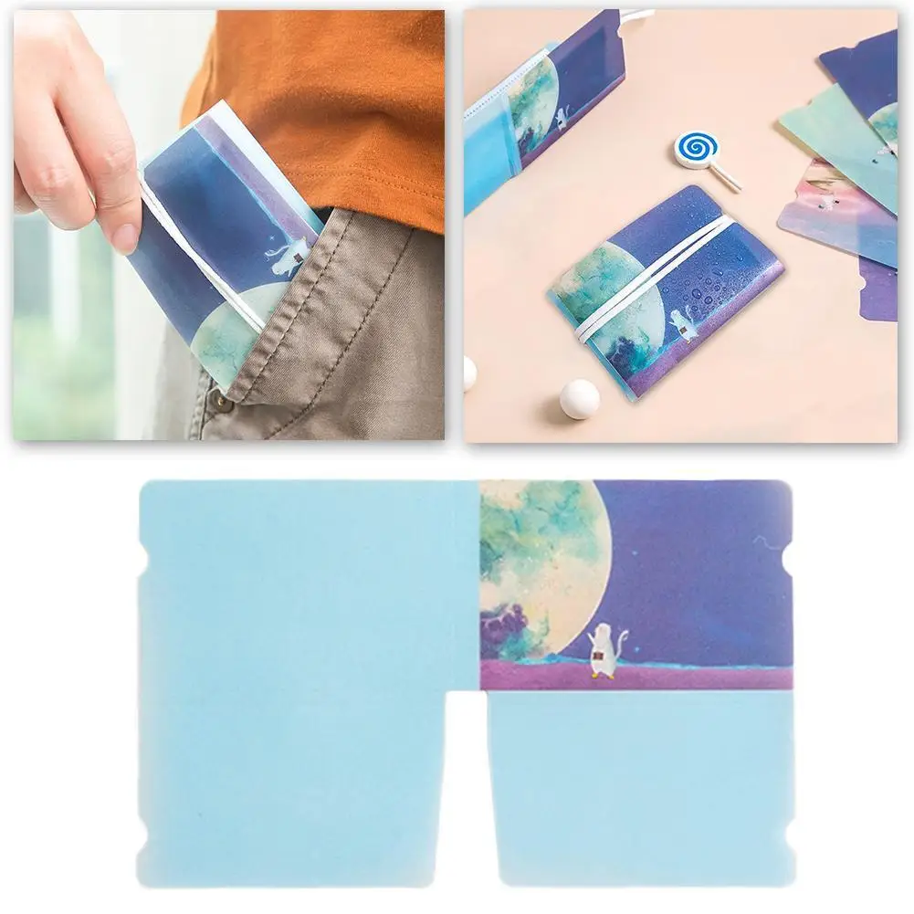 

Cute Cartoon 10pcs Portable Dustproof Disposable Mask Box Storage Clip Temporary Face Cover Foldable Waterproof Mask Organi L8N4