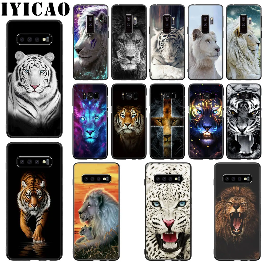 Мягкий силиконовый чехол с изображением животных тигра льва для Samsung Galaxy S20 S10 S9 S8