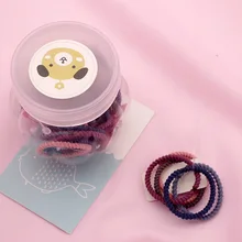 Японская Корейская цветная детская лента для волос без швов, не повреждает волосы, ультра-эластичная лента для волос в Корейском стиле, 5 цветов, 30 А