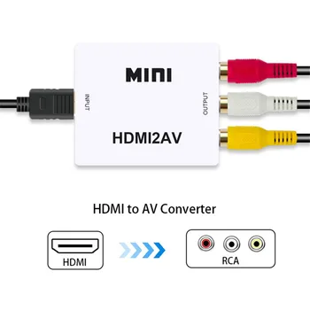 

1080P HDMI To RCA AV/CVBS Adapter MINI AV2HDMI Adapter Video Audio Converter Box For HDTV Projector Set Top Box