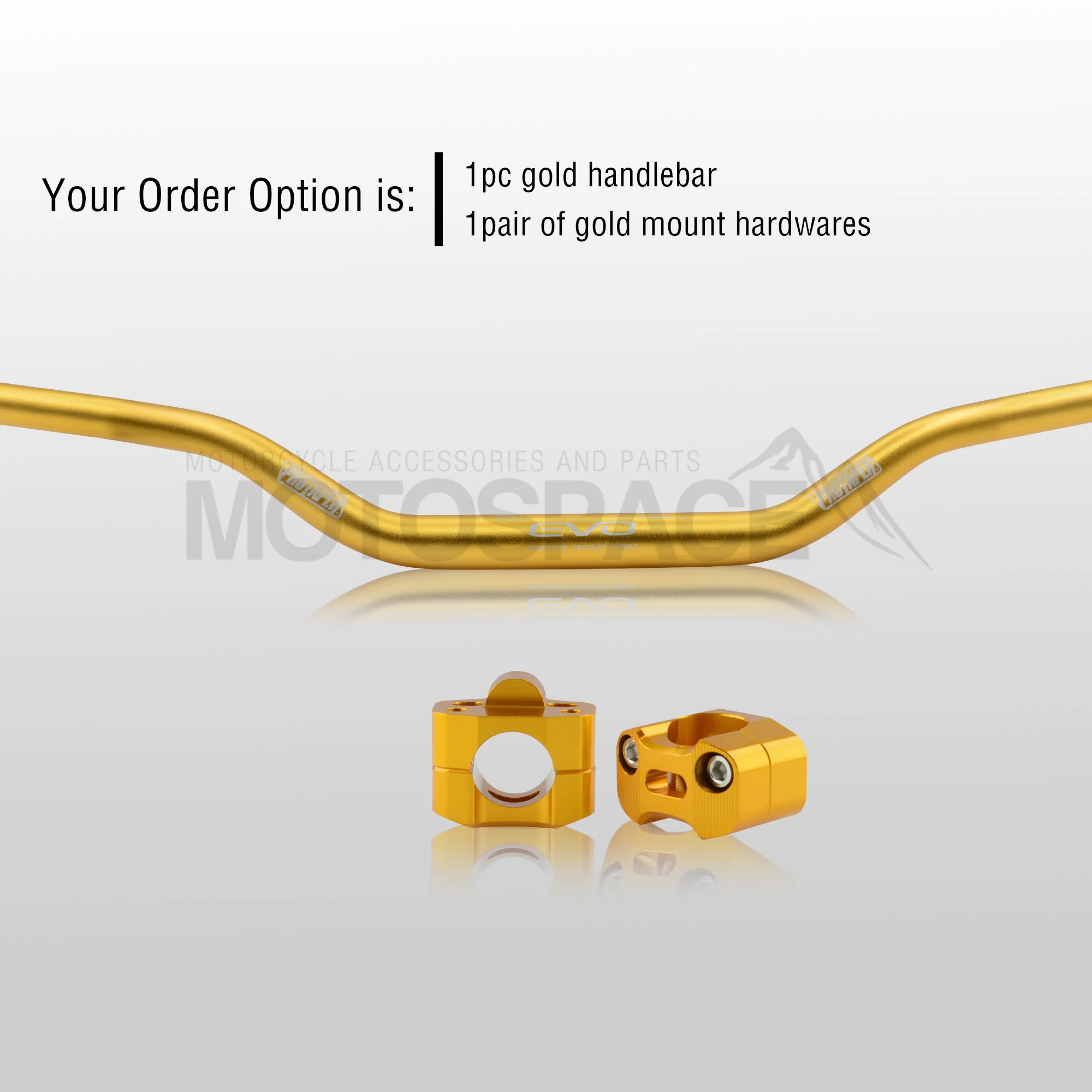 Gold Combo2 Руль для Pro Taper Pack Bar 1-1/" Классическая дверная ручка бар колодки ручки Pit Pro Racing Dirt Pit Bike мотоцикл с адаптер cnc - Цвет: Gold Combo2