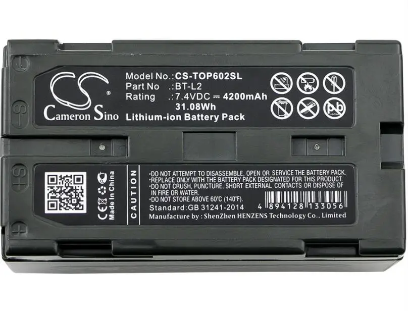 Cameron sino 4200 мА/ч, батарея для TOPCON ES тахеометра ES-600G ES-602 ES-602G ES-605 ES-605G Hiper II приемники OS-602G