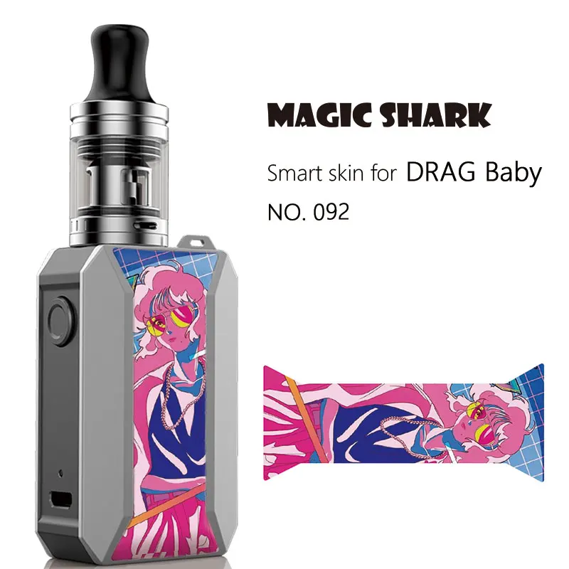 Magic Shark Fighter череп Dragon Ball водонепроницаемый стерео ПВХ чехол наклейка пленка для Voopoo Drag Baby Trio 091-100