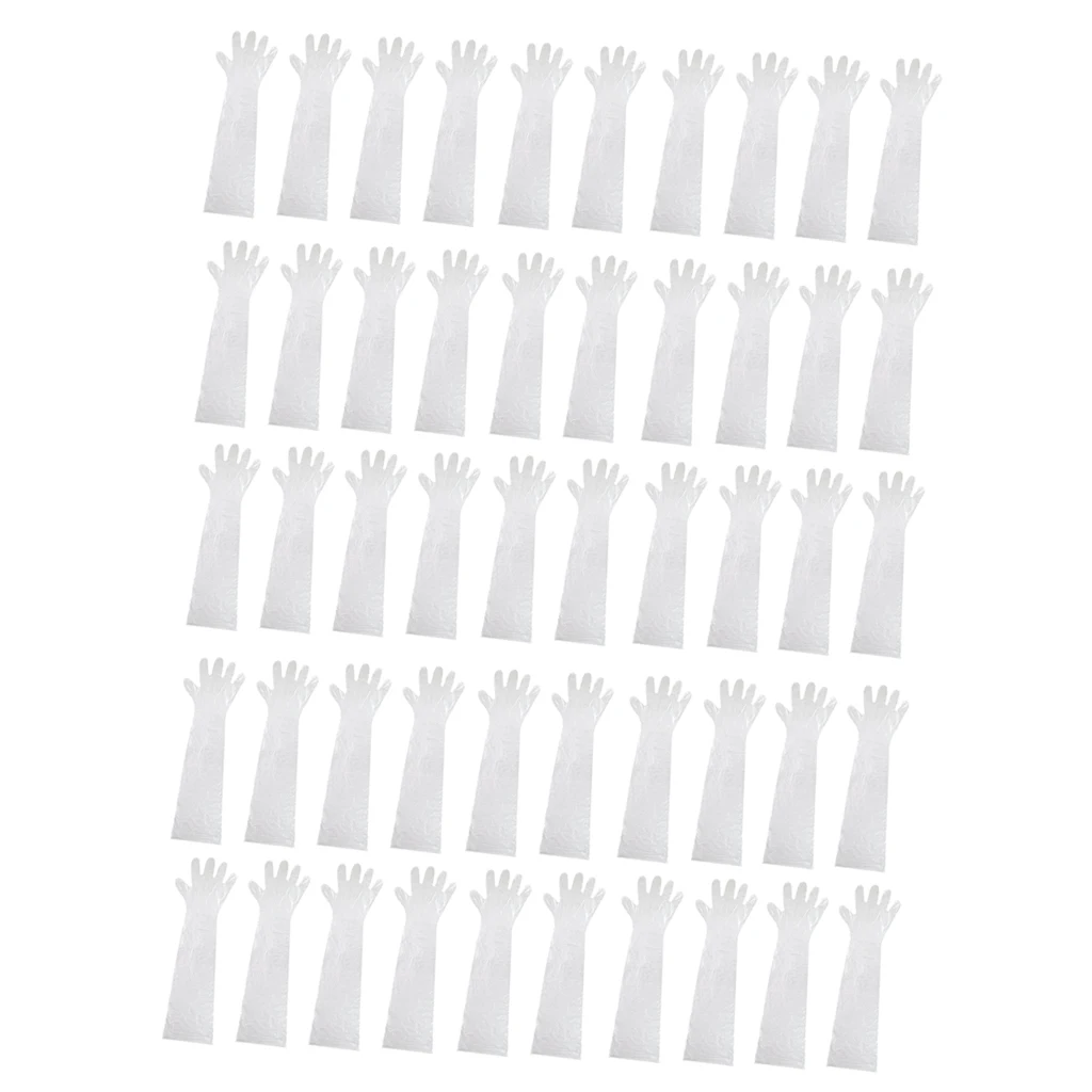 50 pieces Long Arm Length Disposable Pond/Aquarium Veterinary Gloves