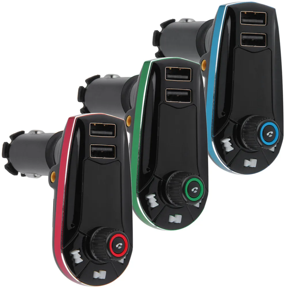 Портативный fm-передатчик Bluetooth модуляторы FM автомобильный аудио mp3-плеер USB выход беспроводной автомобильный комплект зарядное устройство синий Высокое качество