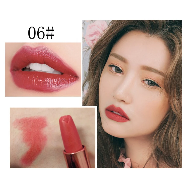 Be A Confident Woman Flower Shape Matte Lipstick Makeup Lips Smooth Moisturizer Nourishing Lipstick Make up Lip Stick Cosmetics