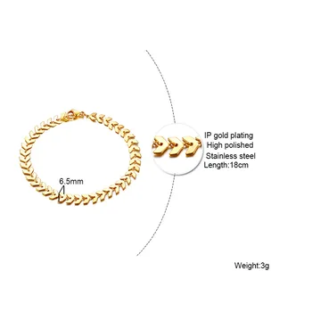 

FNL LB27 steel fashion jewelry for birthday gift rose many rice patternl men's popular style Golden Rice color