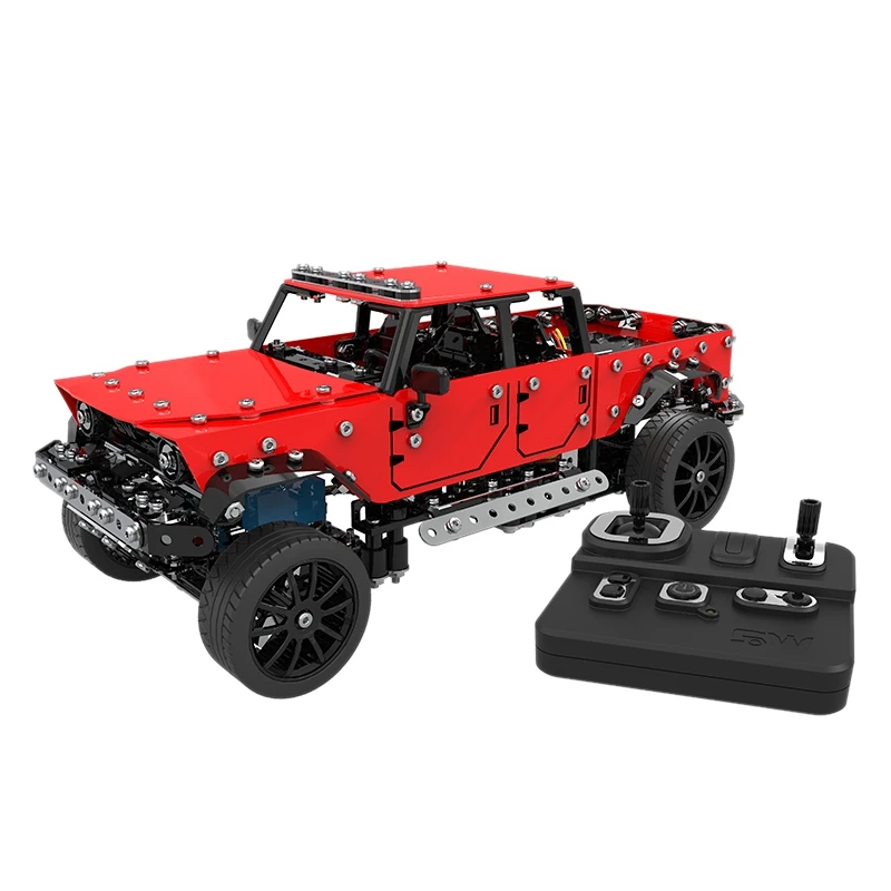 

1:16 RC Car Stainless Steel 4CH Remote Control DIY Assembling RC Off Road Cars Gift Toys for Children 817 PCS