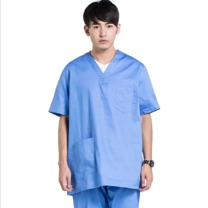 Модный медицинский костюм для лаборатории, пальто для женщин, больничный скраб, Униформа, топы, дизайн в обтяжку, дышащая медицинская форма - Цвет: Blue
