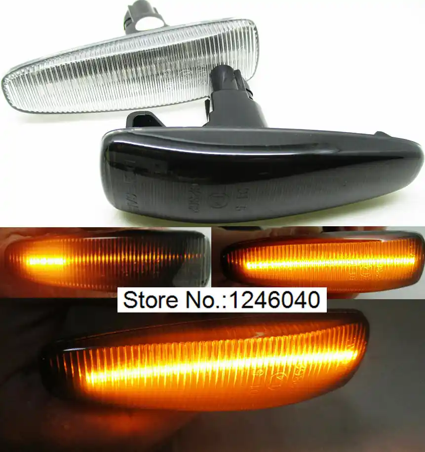 2pcs dynamic LED Side Marker Turn Signal indicator light lamp For