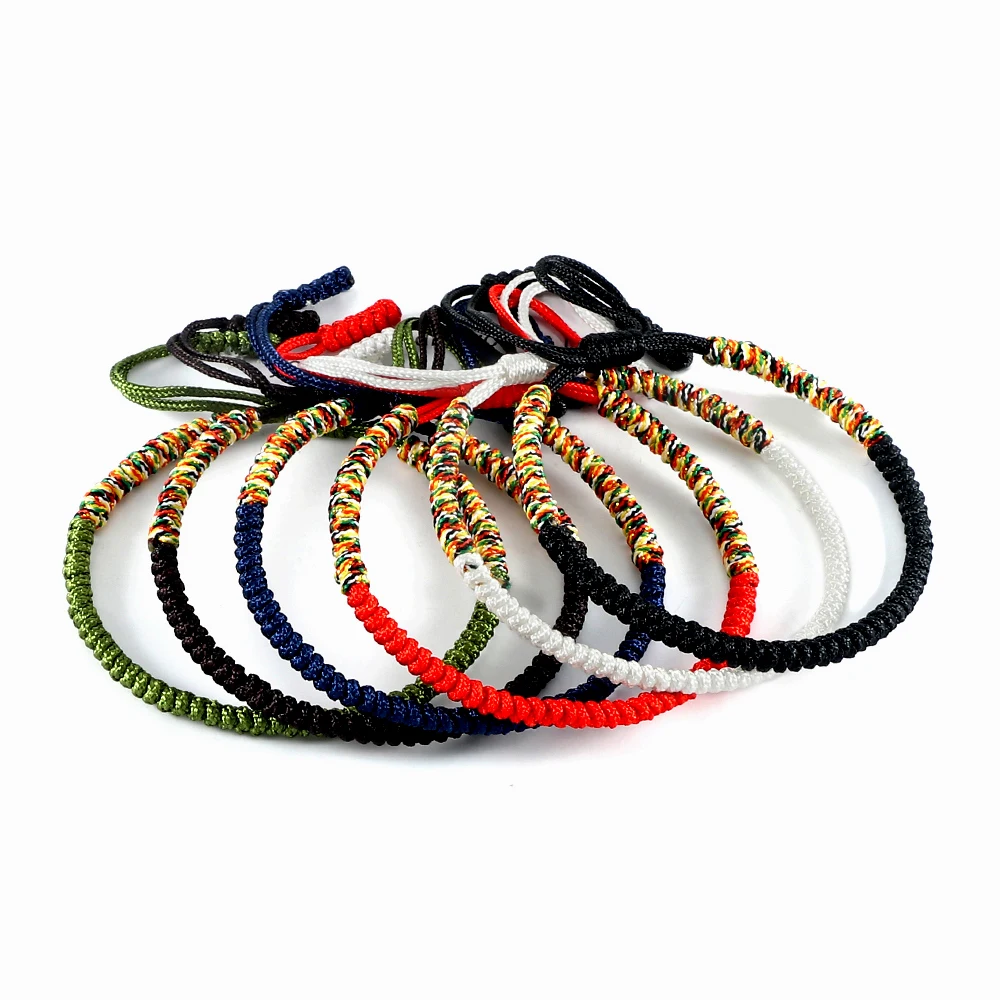 Fashion Buddhist Love Lucky Tibetan Adjustable Bracelets Knot Rope For Men Women 