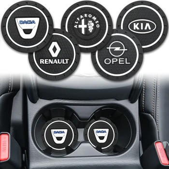 

1PCS Car Coaster Water Cup Slot Non-Slip Mat Pad For Mitsubishis ASX Lancer Lada VESTA Toyota Corolla Honda Mugen Accessories