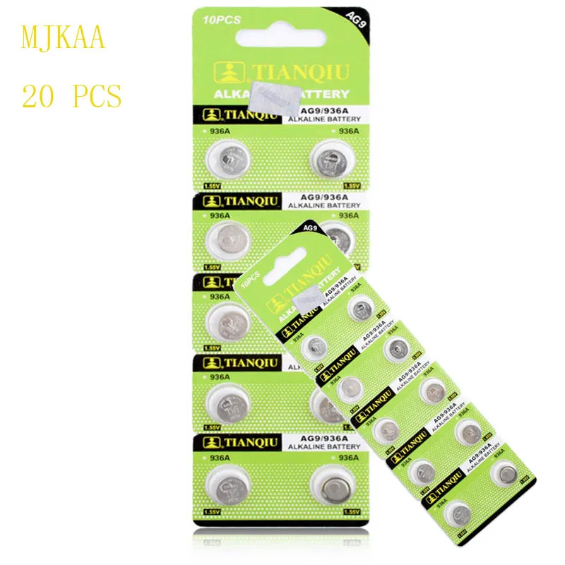 

20PCS/MJKAA 394 Button Battery AG9 LR936 SR936 194 Alkaline Battery 1.5 V SR936SW CX194 Watch Toy Remote Digital Camera Battery
