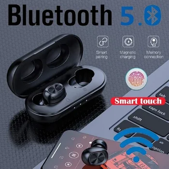 

Cewaal Bluetooth Earphone 5.0 Mini TWS B5 Wireless Headset Touch Control Sport Ear Stereo Cordless Earbuds with Charging box